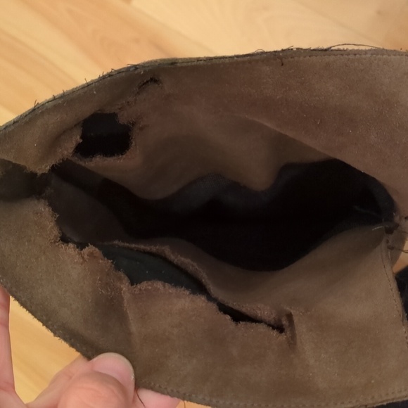 Sam Edelman slouchy dark gray suede knee high boots size 9.5 - Picture 6 of 6